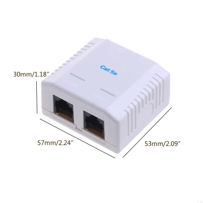 E1PF Cat5e RJ45 8P8C Connector UTP Unshielded Double Port Desktop Mount Box Cat5e Module Information Socket