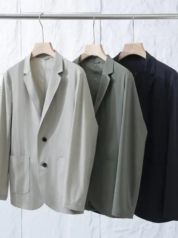 

New American Sle Premium Sl Glued Ice Silk Elastic Breathable Lightweight Busin Casual Men's Spring Summer Single ...