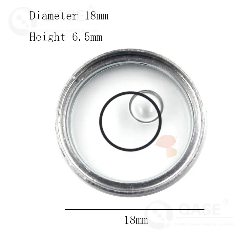 Transparent Circular Metal Bubble Level Diameter 17mm 18mm Horizontal Flat Water Leveling Measuring Instrument Component 1PCS
