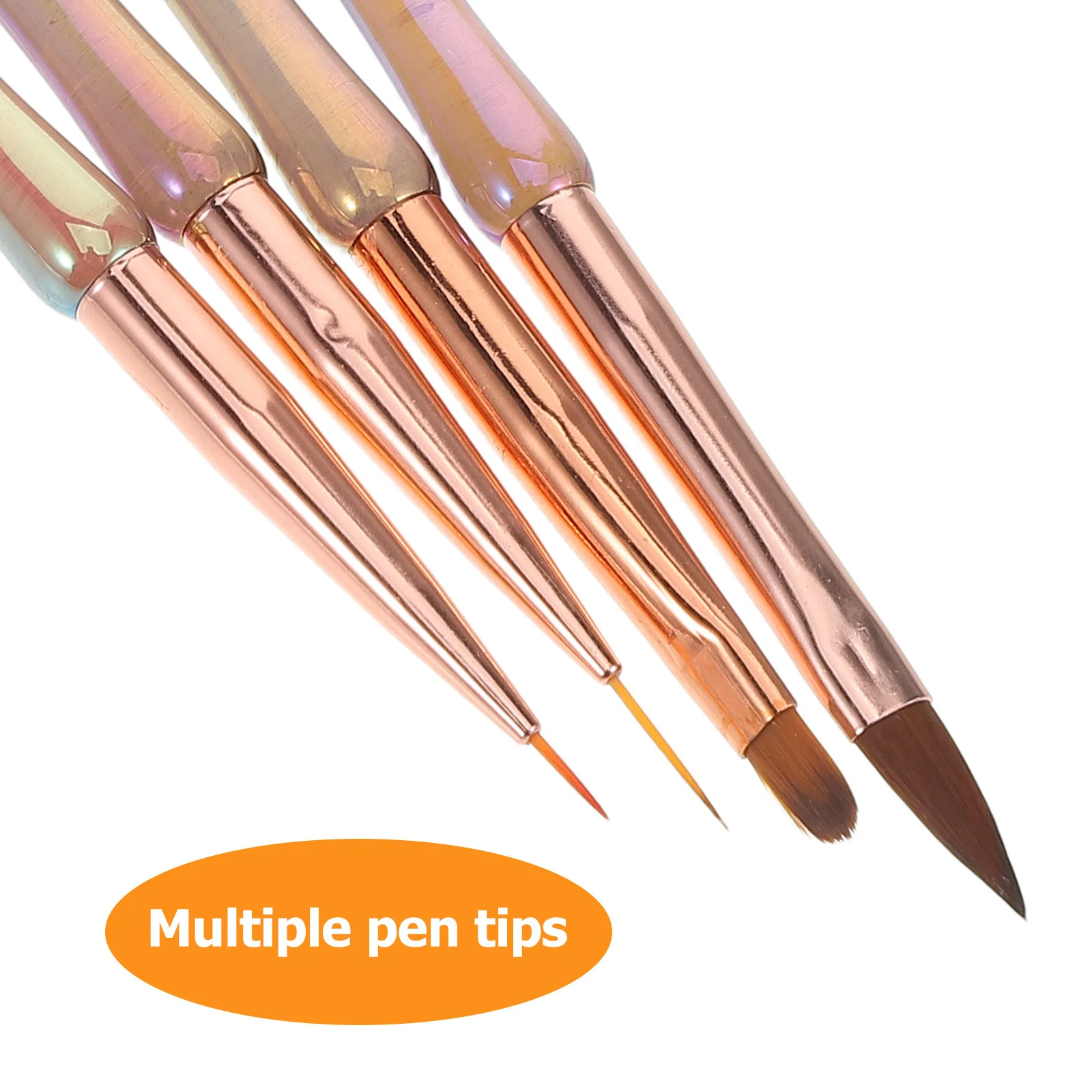 Set di 4 penne per nail art, punte colorate ed eleganti, multifunzione, strumenti di disegno di precisione per kit portatile per manicure fai da te, salone di casa