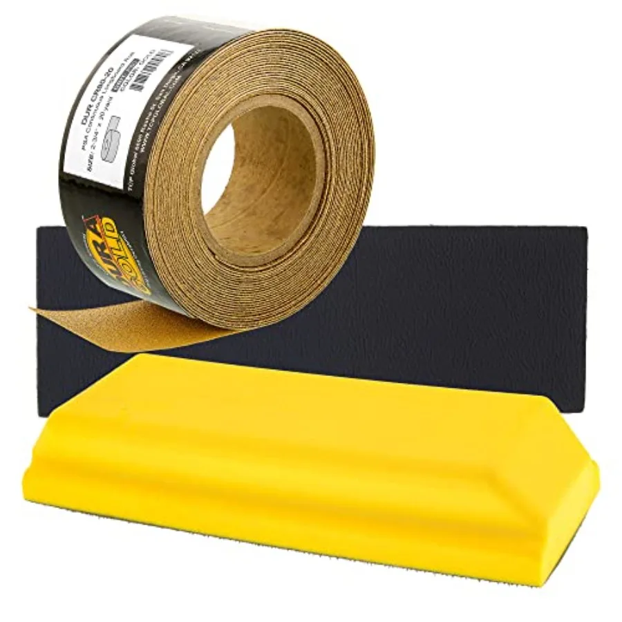 

Прямоугольный шлифовальный блок Pro Series 7-3/4" x 2-3/4" с золотистой наждачной бумагой PSA 80 грит, 20 ярдов, непрерывная полоса
