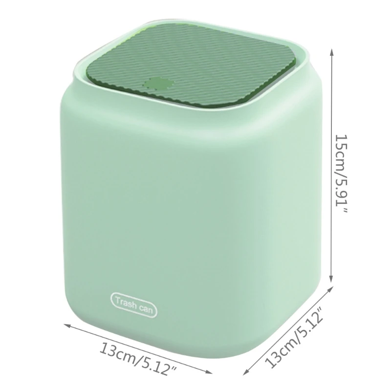 Nordic Mini Desktop Trash Can with Press Type Lid Countertop Small Waste Basket Home Table Garbage Dust Bin for Bathroom