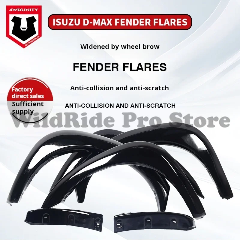 

For Isuzu D-MAX 2007-2012 Reinforced Textured ABS Fender Flares | Durable Direct Bolt-On Protection