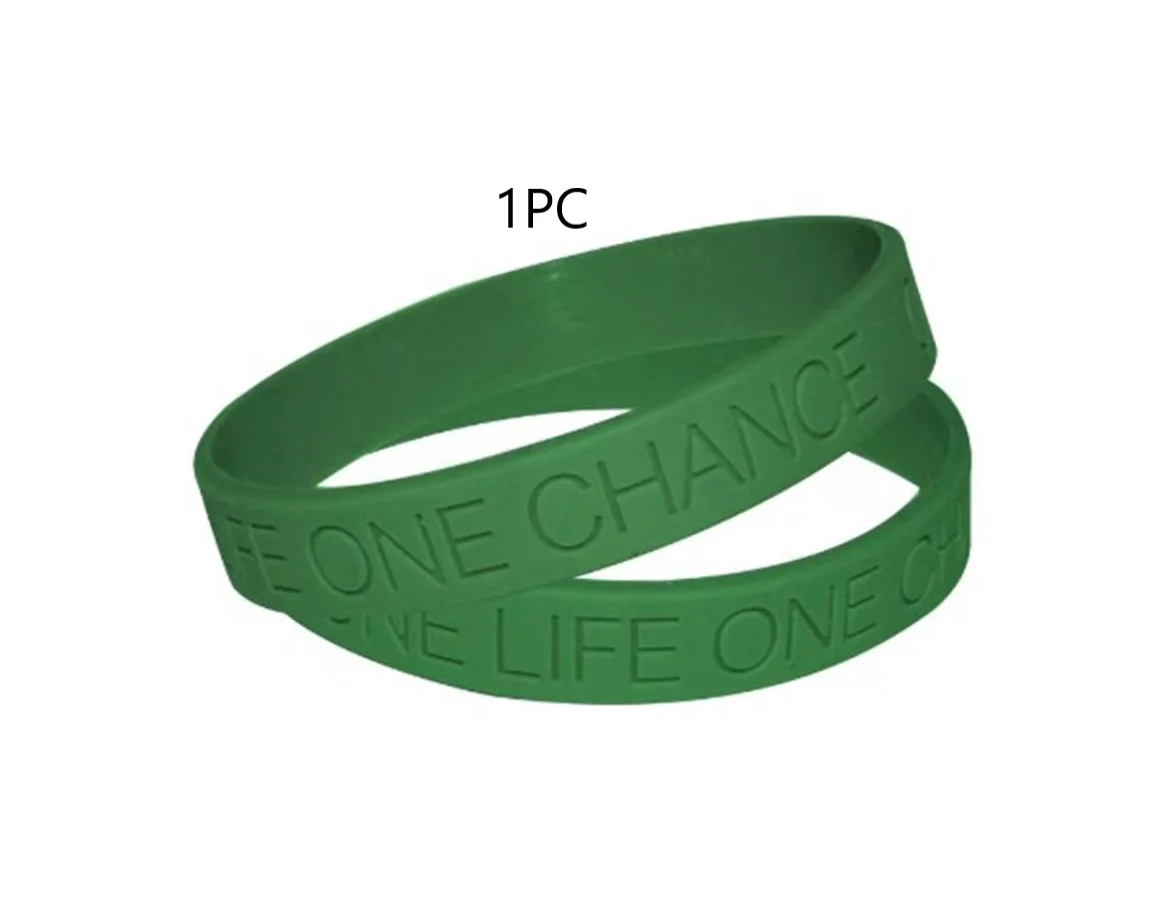 1pc one life one chance silicone bracelet rubber wristband