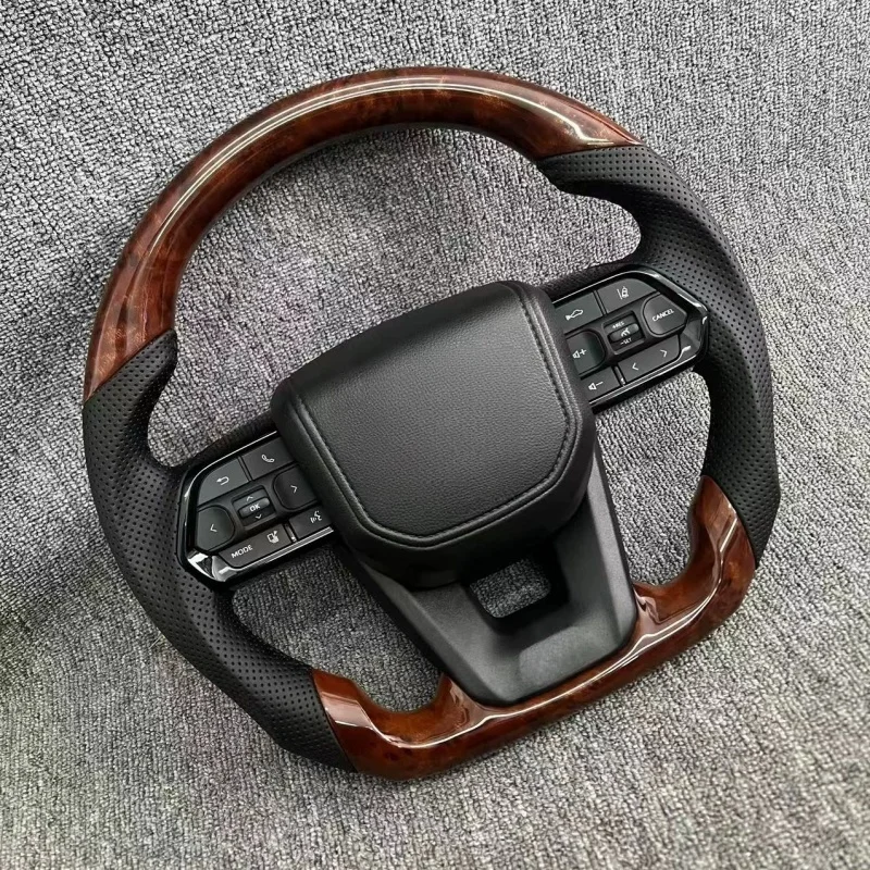 Full Leather Steering Wheel for Toyota Landcruiser Land Cruiser LC200 LC300 Prado 120 150 200 LC79 LC70 LC76 FJ70 FJ79 FJ200