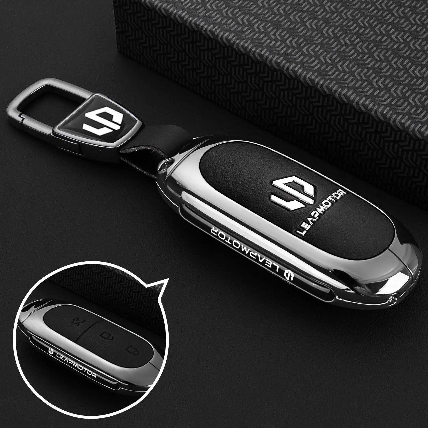 2025 New Leapmotor B10 Key Cover - 510 Vehicle 600 Metal Car Clip Modification Shell (Exclusive AC for B10 Model) 2
