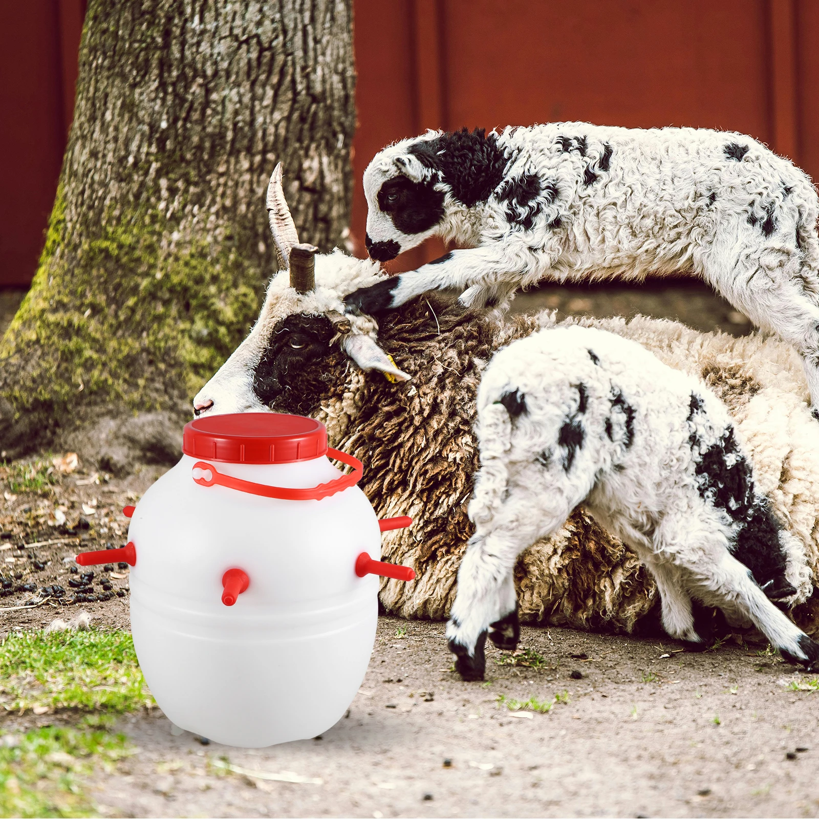 

Silicone Lamb Feeding Bottle 8L Large Capacity Food Grade Nipple for Mule Donkeys Pigs Sheep Horses Dogs Pet Supplies