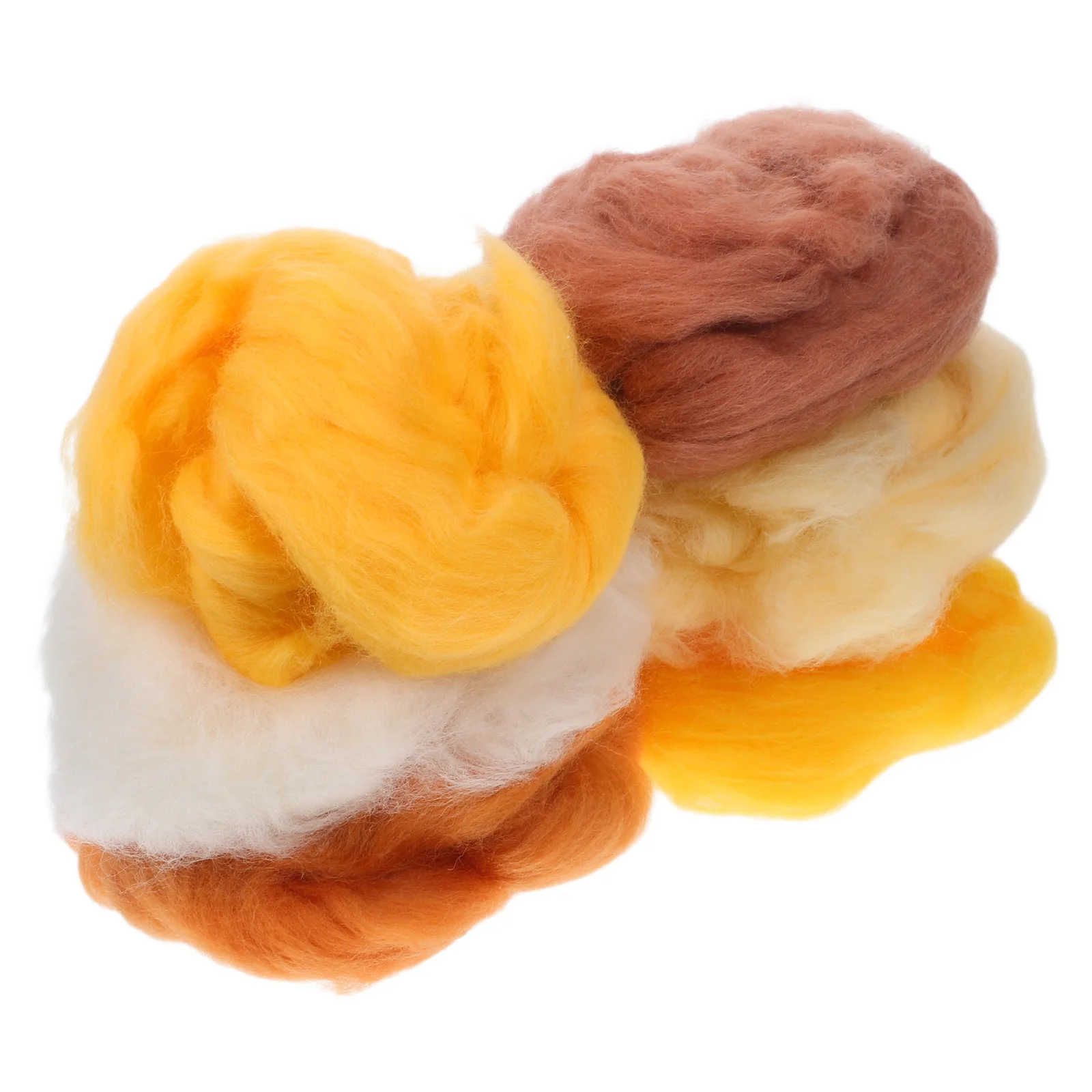 

6 Bags Diy Roving For Needle Solid Color Wool Strips Felting Material Crafting Art Projects Needle Felting Supplies Assorted