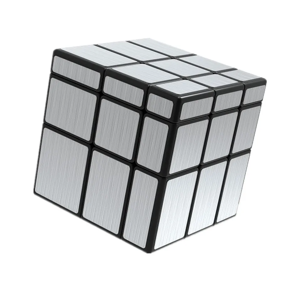 QiYi 2x2 3x3 กระจก Cube Gold Silver Brushed Magic Cube ความเร็วปริศนามืออาชีพ Cubo Magico ของเล่นเด็กบล็อกของขวัญของเล่น