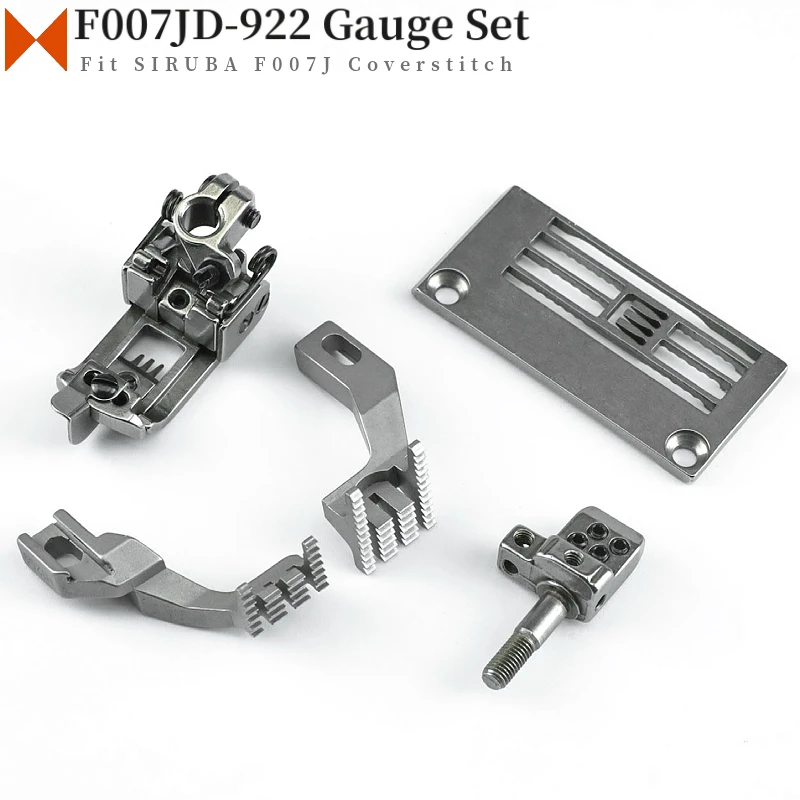 5.6mm Gauge Set Fit Siruba F007J-W922 Coverstitch Sewing Machine Needle Plate E1828P Presser Foot P2448P Feed Dog D1207P H1259