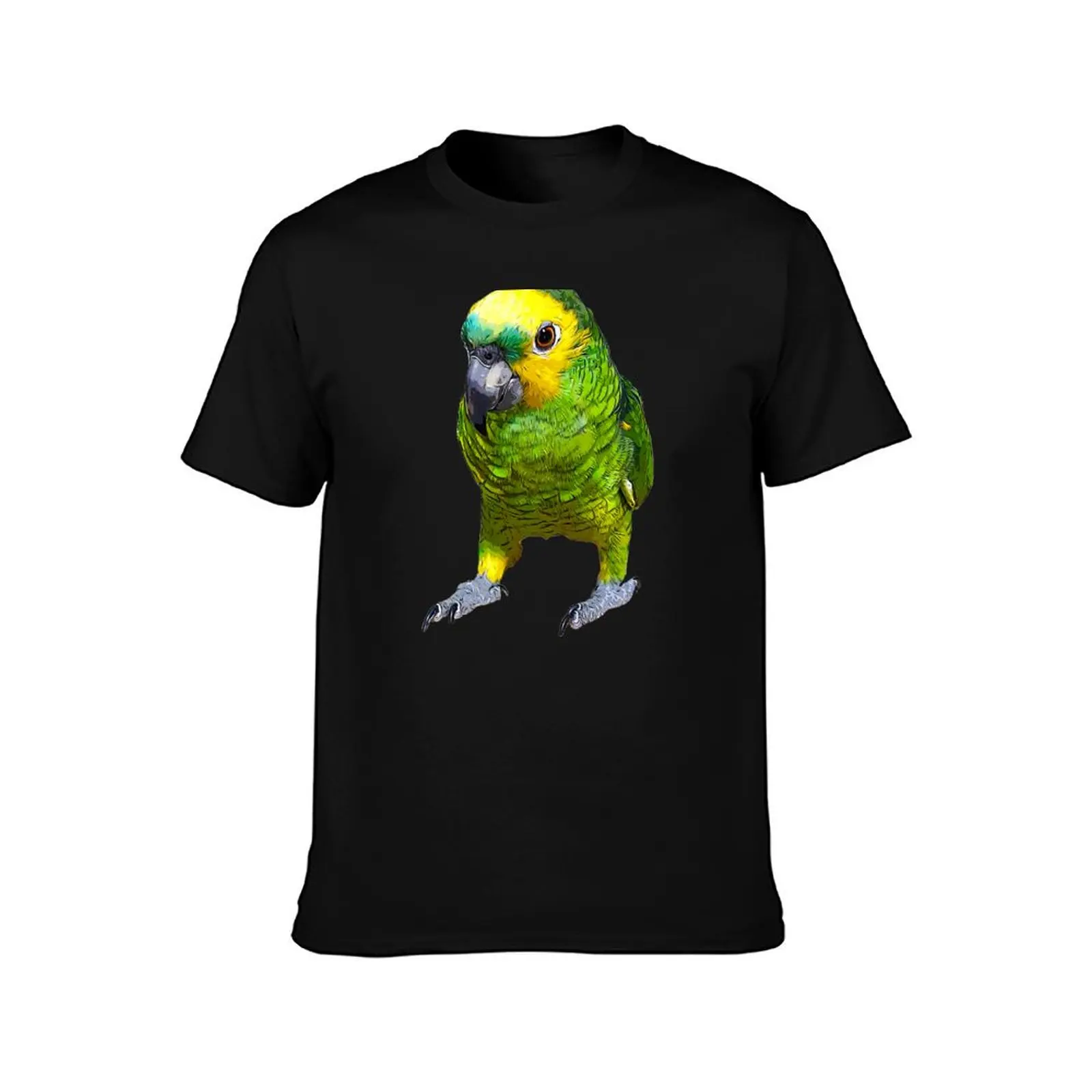 Blue Fronted Amazon Parrot Art T-Shirt custom t shirt shirts graphic graphic tee shirt Men's t-shirts