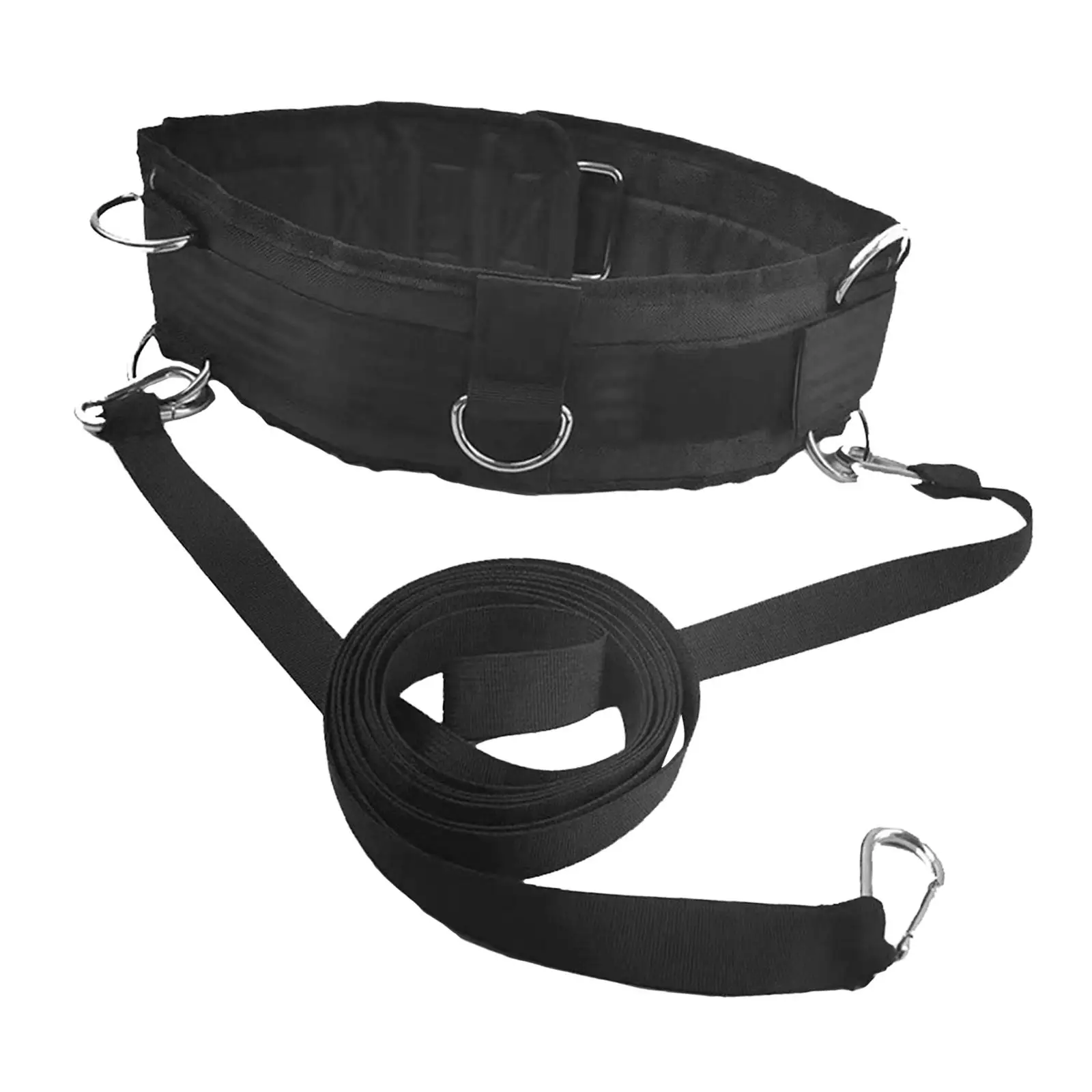 Gym Pulley Strap with Rings, Resistance Band, Fitness Gym Exercise Waist Belt, for Track Field, Soccer, Boxing, Arts,