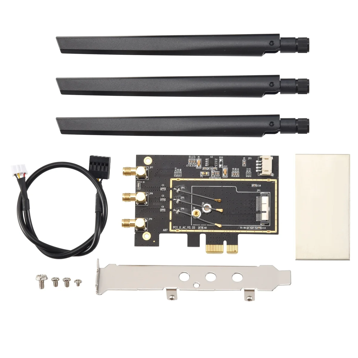 для Broadcom Bcm94360CSAX Bcm 943602 CS Bcm94331CSAX WLAN Card Настольный адаптер PCI-E конвертера + антенна для карты Wi-Fi