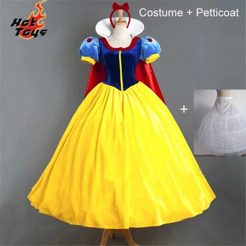 Cartoon Snow White Princess Halloween Party Costume Adult Cosplay Plus Size Dress Girl Princess Dress Women Adult Clothing