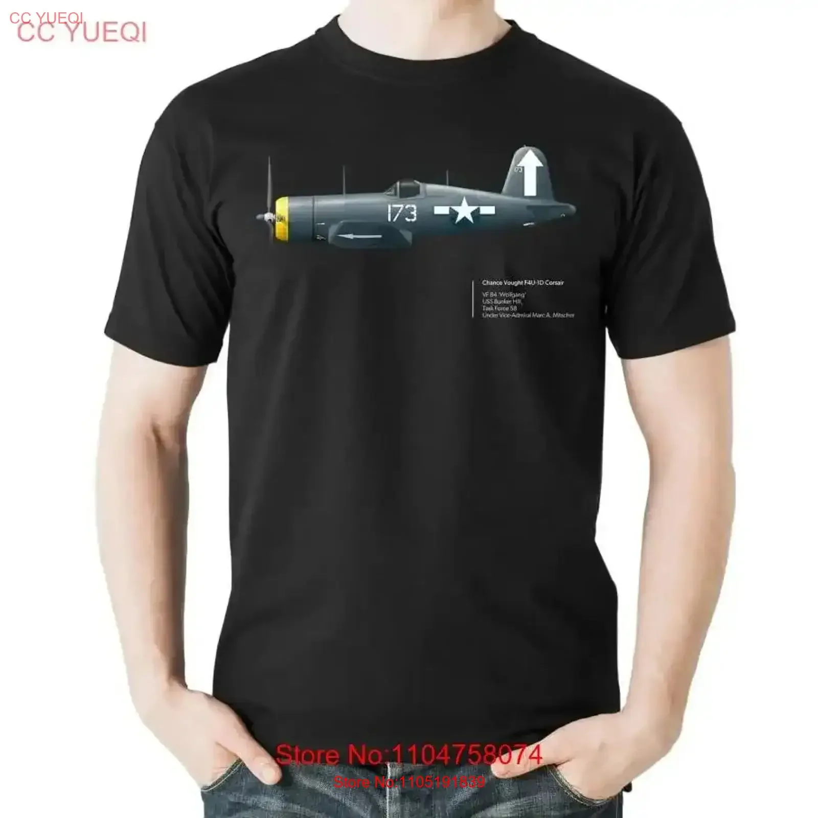 

Flying s F4U 1D Corsair T Shirt Size 5XL vintage Washed fashion Casual Slightly Versatile Top For Everyday Wear streetwear