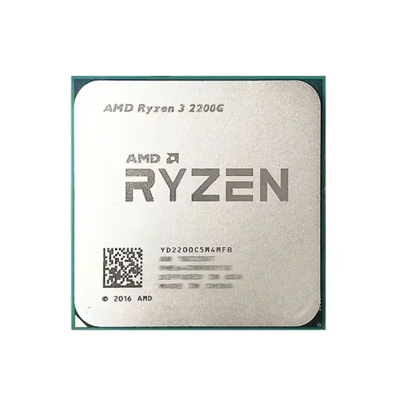AMD Ryzen 3 2200G Quad Core 3.5GHz AM4 CPU Radeon Vega 8 Graphics DDR4 65W Desktop Processor YD2200C5M4MFB for Home Office PC