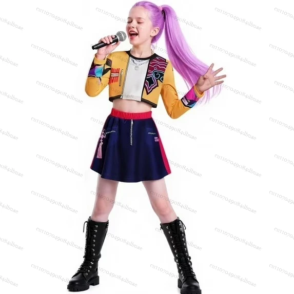 Disfraz de cazadores de demonios Kpops para adulto, chaqueta de Cosplay de cantante K Pop, conjunto completo de disfraz de escenario, trajes de Halloween, disfraz de Cosplay