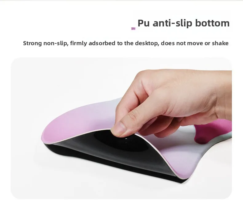 Gradient Silikon Handgelenkauflage Mauspad Q-Soft Schreibtischunterlage für Büro und Gaming in 9 Farboptionen – Detail 6