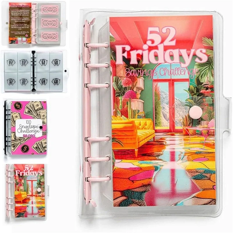 100 Envelope Saving Challenge Binder, 52 Fridays Budget Envelope Binder, 52 Week Cash Saving Challenge, Fun