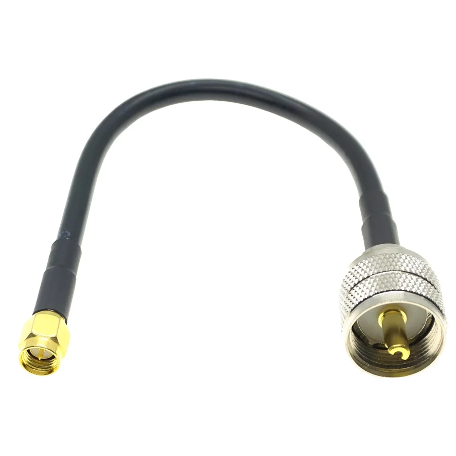 SMA macho e fêmea adaptador de cabo Pigtail UHF Plug, PL259, SO239, RG58, 30cm, 50cm, 100cm, 200cm, atacado, novo