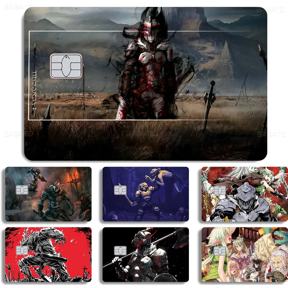 Goblin Slayer Credit Card Skin Stickers No Adhesive Residue Water Proof For VISA Credit Card Subway Access Card