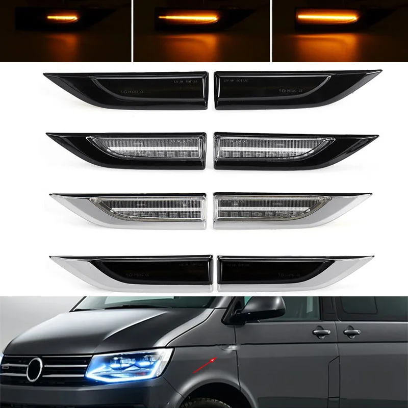 Für VW Volkswagen Transporter T6 Multivan Caddy LED dynamische Blinker Licht Seite Kotflügel Marker sequentielle Anzeige Blinker