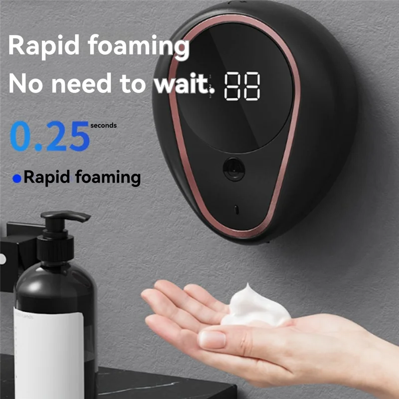 

【Exclusive-Deal!】1500Mah Foam Rechargeable Soap 300ML Automatic Soap Dispenser Wall-Mounted Smart Hand Washing Soap Dispenser
