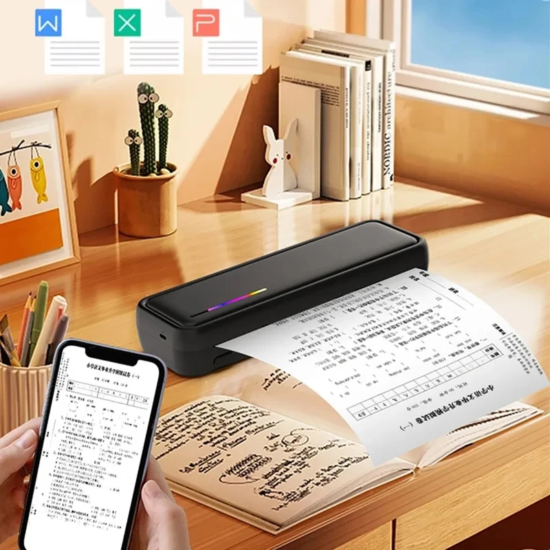 Portable A4 Tattoo Stencil Printer Wireless Bluetooth Office Document Homework A4 Thermal Printer Compatible with Smartphones&PC