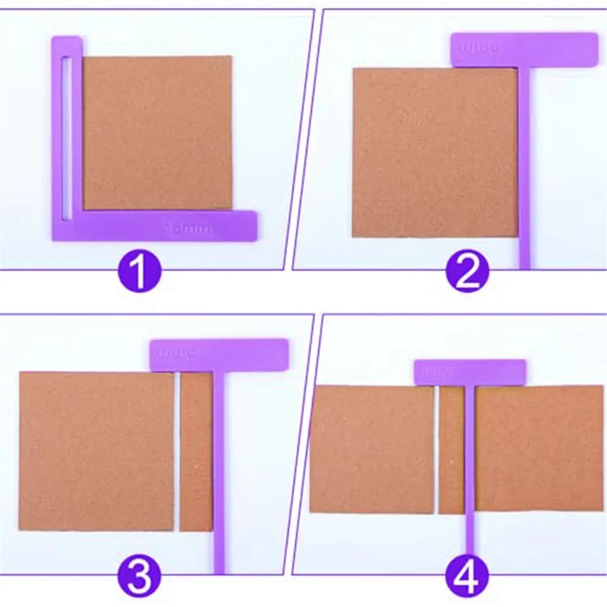 6PCS Book Binding Tool, Easy Scrapbooking Tools Kit, L Ruler + I Ruler + T Ruler + Corner Miter + Eyelet Guiding