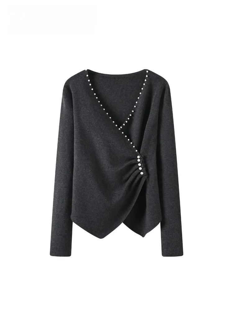 

Cara CLUB plus Size Long Sve Base irt Women's Autumn Winter New Sle plus Size Sister Good Taste Top Casual Sle Knitt...