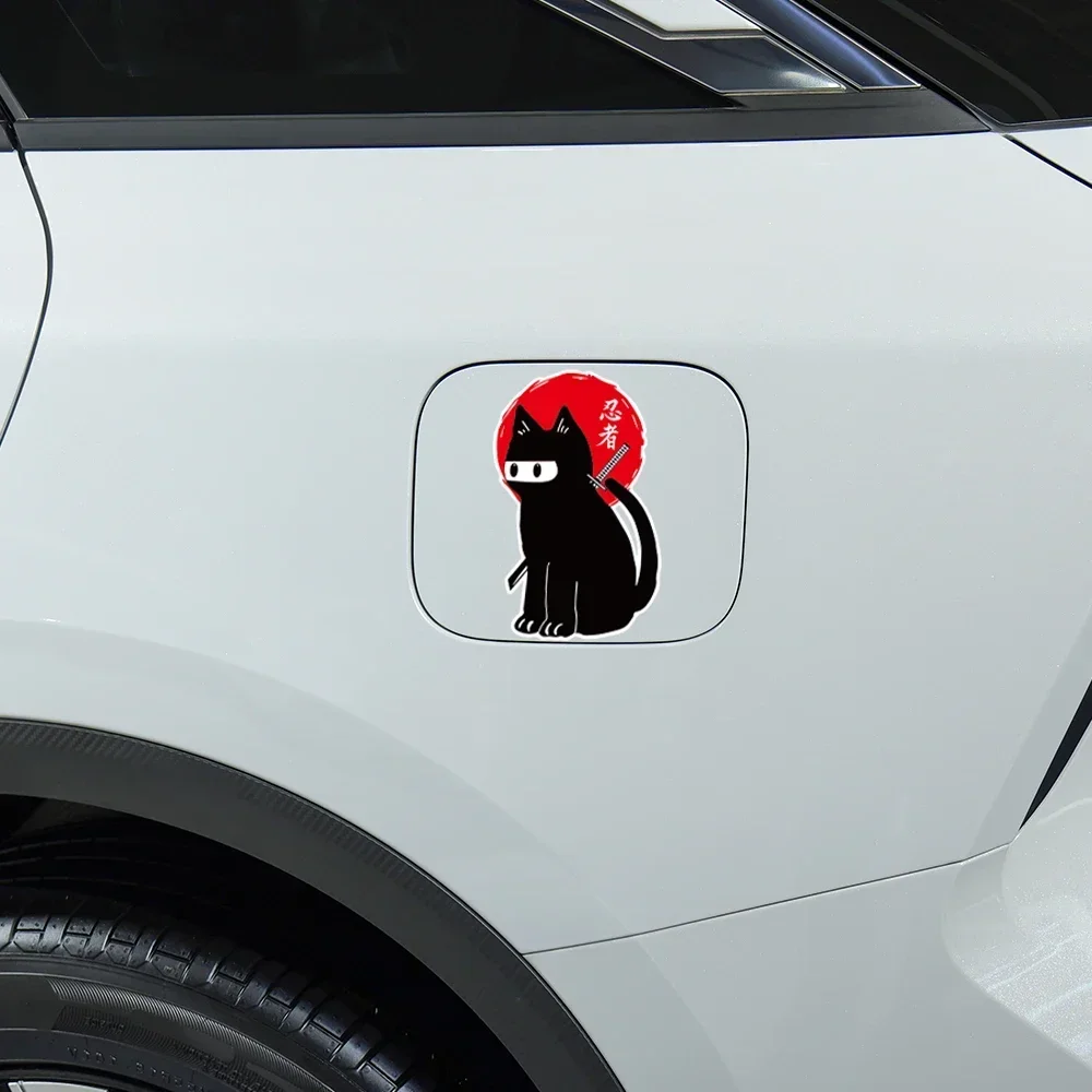 1 قطعة النينجا القط JDM نمط ملصقات السيارات مقاوم للماء للدراجات النارية خزان الوقود مضحك دائم لاصقة تزيين الشارات اكسسوارات السيارات #1