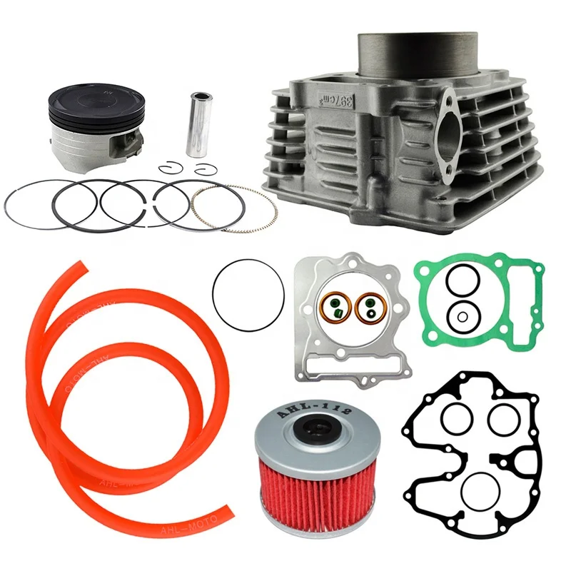 Motorcycle Bore Size 85mm Air Cylinder Block & Piston Rings Gasket Fuel Hose & Oil  Filter Kit for Honda XR400 1996-2004