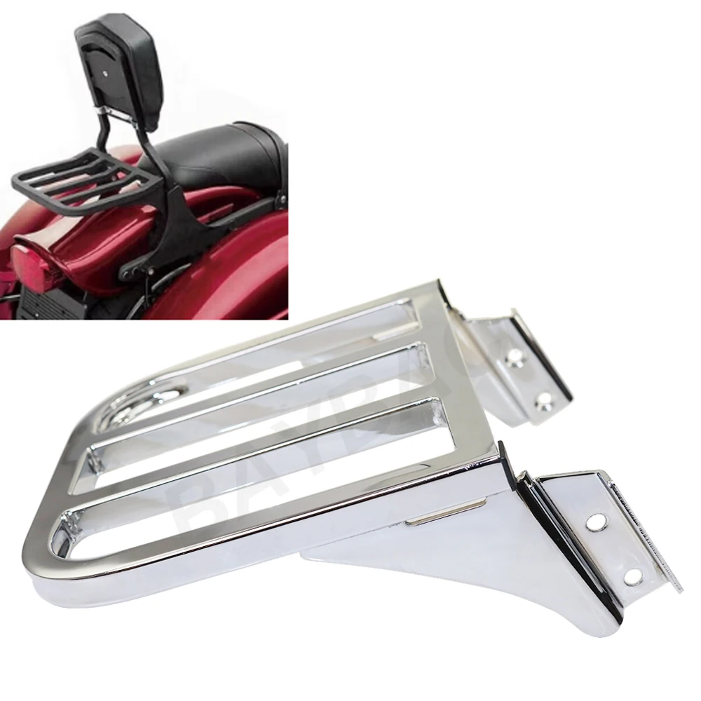 Motorcycle Sissy Bar Backrest Luggage Rack Rear Carrier For Harley Sportster XL 1200 883 Dyna Heritage Softail FLST FLSTC FLSTSC