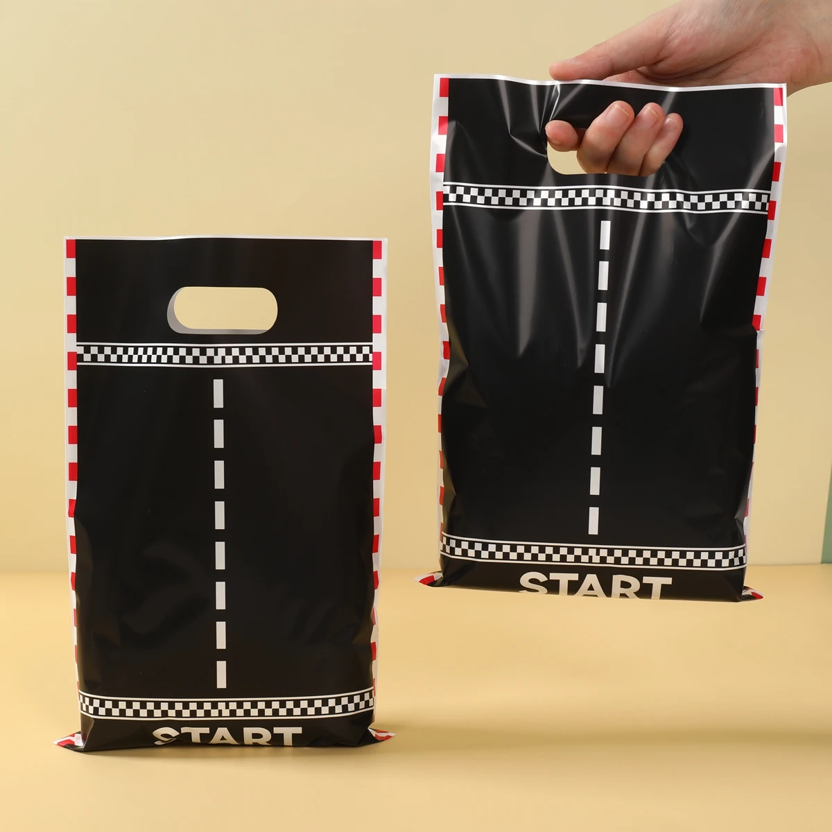 سباق السيارات موضوع هدية التعبئة حقيبة اليد سباق السيارات حفلة عيد ميلاد الديكور الاطفال الصبي حفلة عيد ميلاد لوازم كاندي علاج حقيبة #2