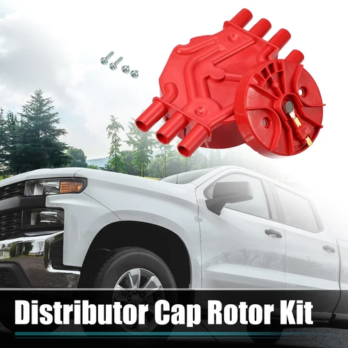 UXCELL-Kit de tapa y Rotor distribuidor de encendido de coche, para Chevrolet Blazer, GMC Savana 2500 Safari 4.3L 1996-2005, Rojo