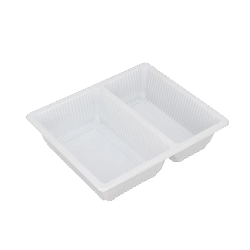 Custom Food Grade Disposable Group Meal Box Two-Compartment Sealed Lunch Box PP Lunch Box Takeout Packing Box