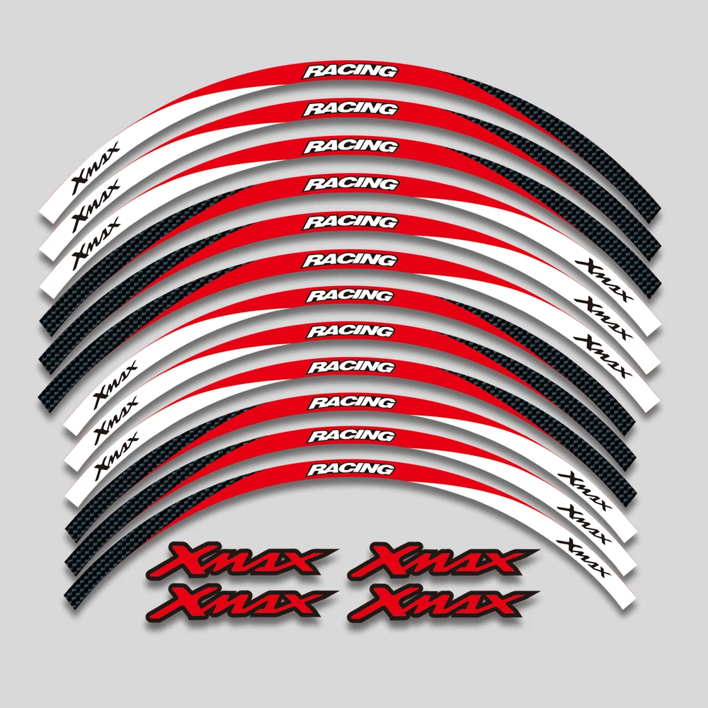 

Аксессуары для мотоциклов, наклейки на колеса, светоотражающие полосы, набор наклеек на обод шины для YAMAHA XMAX 300 XMAX 250 xmax 125 xmax 300 250 125