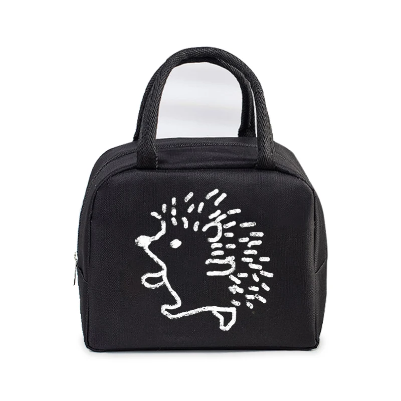 Bento Thermal Bag Dandelion Hedgehog Cartoon Print Women Insulation Portable Pouch Food Picnic Fresh Cooler Lunch Bag for Kids