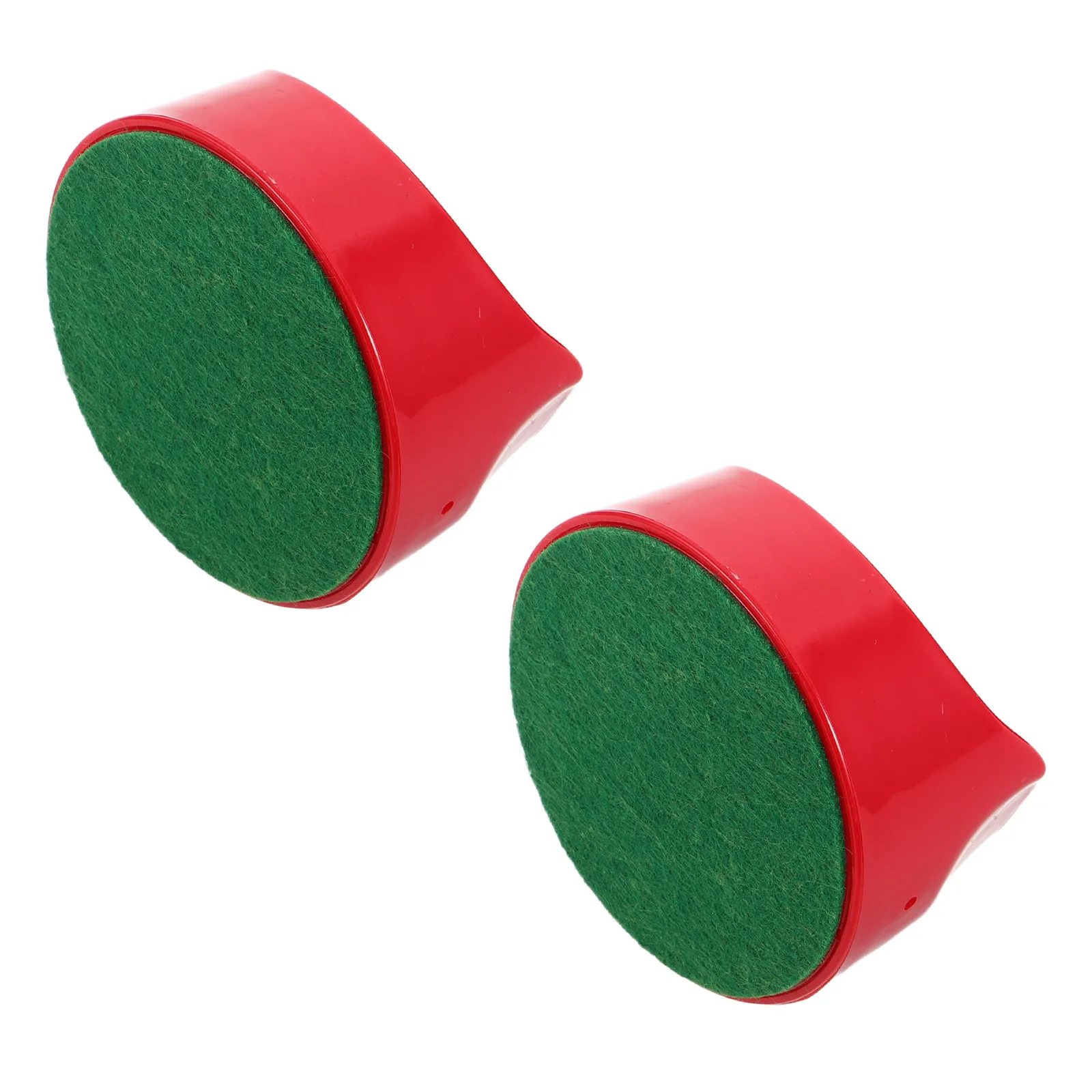 2Pcs Air Hockey Pushers 100Mm Paddles Lint Pads Tabletop Hockey Handles Replacement Accessories for Game Table Entertainment