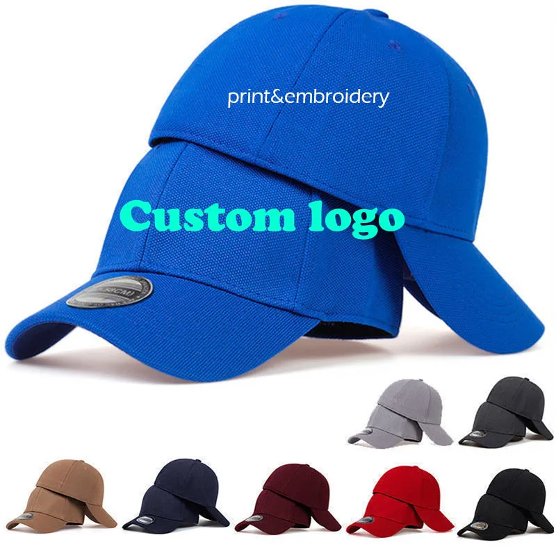 Custom Logo Adult Fashionable full closed Baseball Cap Print logo Trucker Cap Hip Hop Embroidery Hat  Wholesale