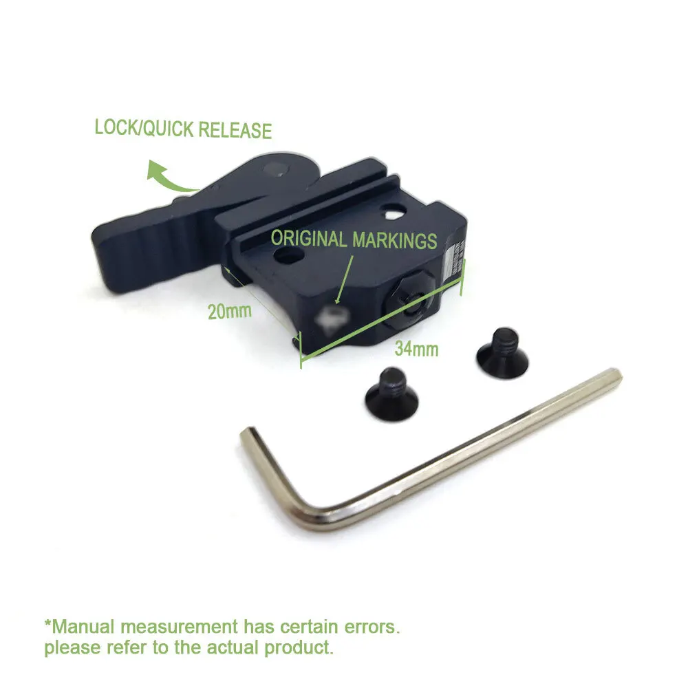Tactical QD Quick Release Scout Light Mount Base For M300 M600 Series Adapter Hunting Weapons Light Fit 20mm Picatinny Rail