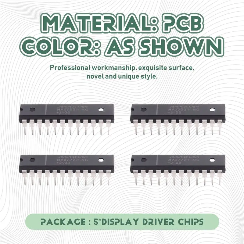 [NEW!CCDD】 LED Display Driver MAX7221CNG MAX7221ENG Dot Matrix Control Chipset Module