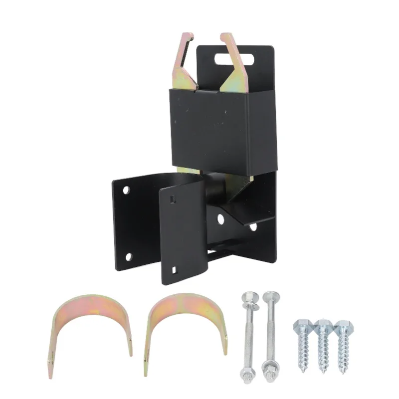 

2 Way Gate Latch Lockable Anti Sag Sturdy Construction Black Farm Gate Latch For 1 5/8in To 2in Round Tube Gate