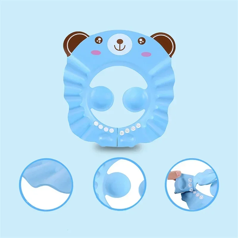 Adjustable Baby Shower Hat Toddler Kids Shampoo Bathing Shower Cap Wash Hair Shield Newborns Shower Accessories Baby Care