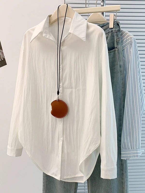 Ele japonês sle longo sve irt feminino plus size versátil emagrecimento high-end sentimento artístico comutar topo