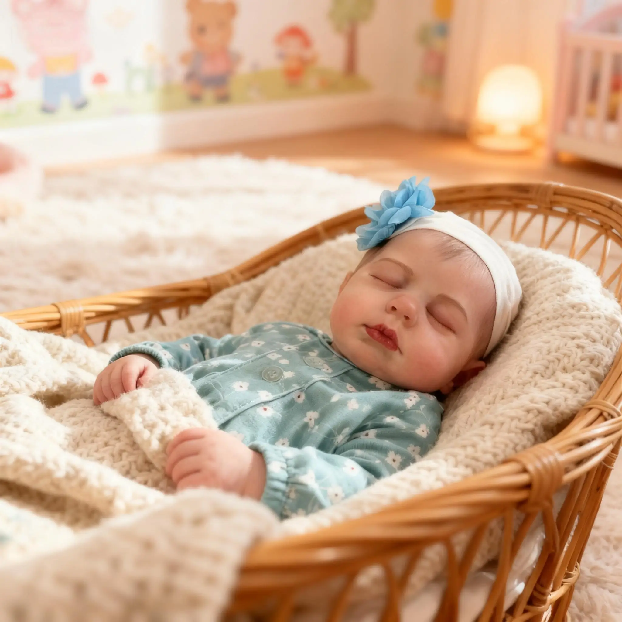 18-Zoll Reborn-Babypuppen - Realistische Neugeborenenpuppe, Weicher Gewichteter Körper, Entzückende Bewegliche Echte Lebensnachbildung - Geschenk für Kinder ab 3 Jahren