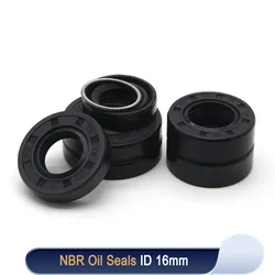 2/5/10pcs NBR Oil Seal ID16mm TC-16 * 24/26/28/30/32/35/40*4/5/7/8/10mm Nitrile Rubber Shaft Double Lip Oil Seals