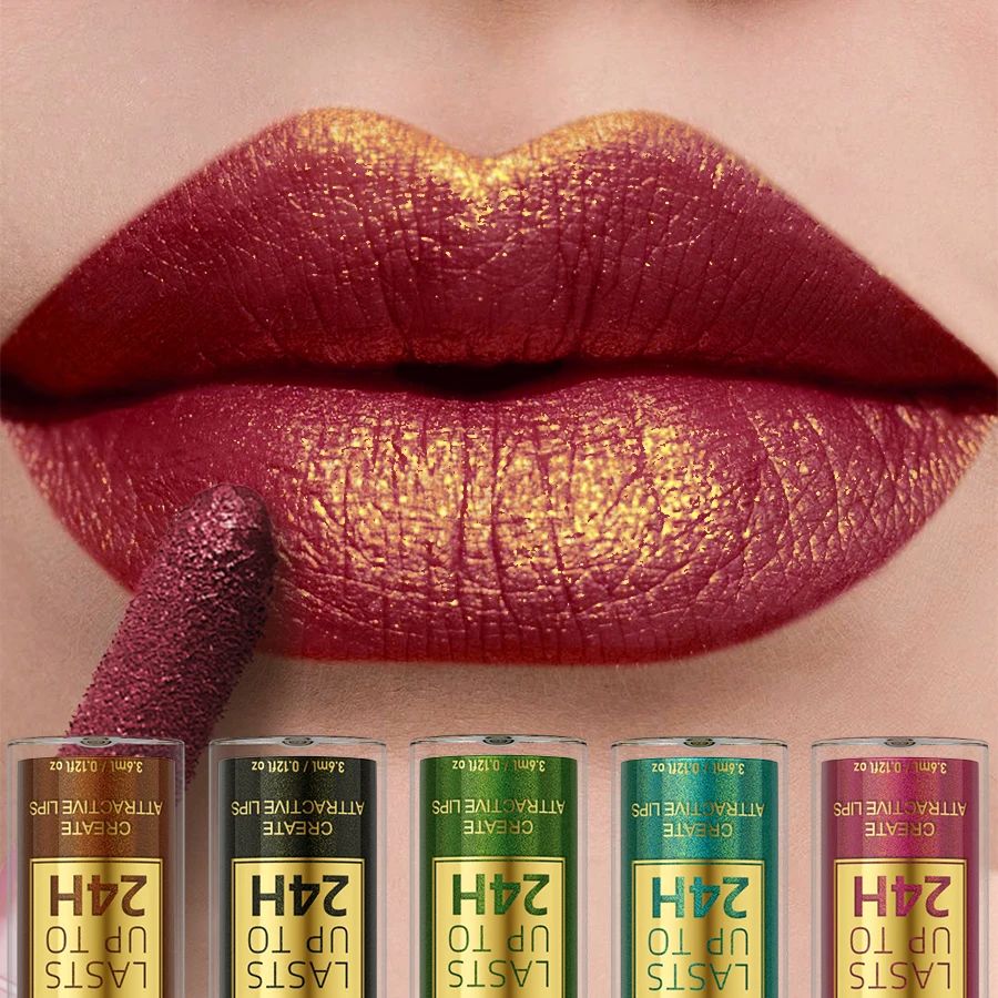 14色メタリックグリッターベルベットリップグレイズ高発色マットシマーリップティントダイヤモンドリップ韓国メイクギフトリキッドリップスティック