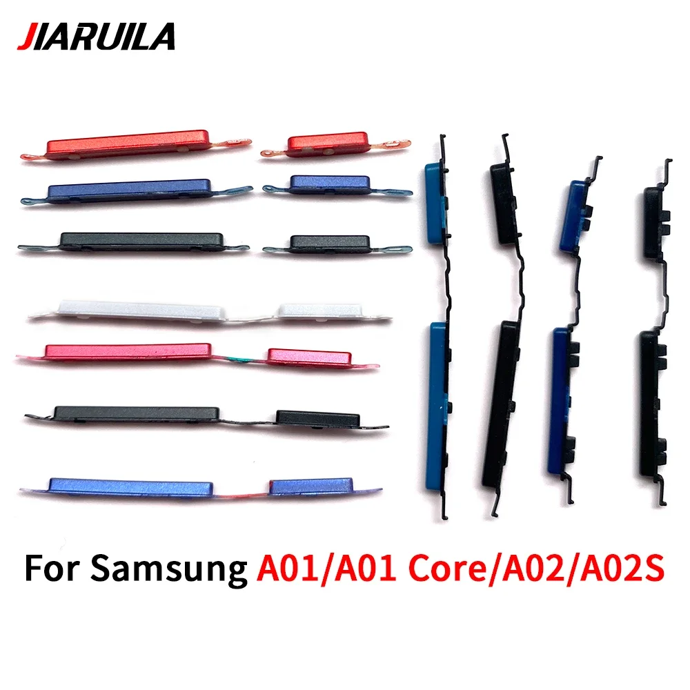 NEW Power Volume Side Button Keys For Samsung A01 Core A02 A02S A01 Side Power ON/OFF Volume Switch Button Key Flex Cable