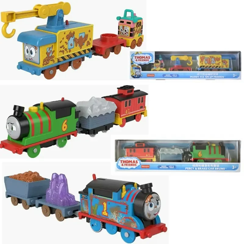 Heiße Echte Thomas Und Freunde Zug Tasche Spielzeug Elektrische Molley Dame Toby Schiene Zug Modell Tasche Spielzeug Für Kinder Geschenk Spielzeug